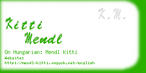 kitti mendl business card